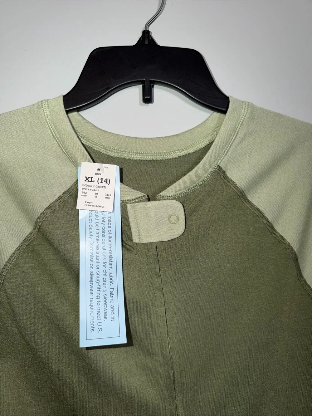 Cat & Jack Two-Tone Olive and Light Olive Kids One-Piece Bodysuit